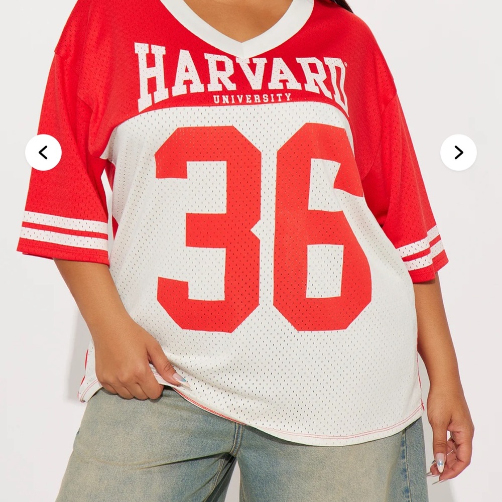 Size 2x Harvard University Red and White Jersey